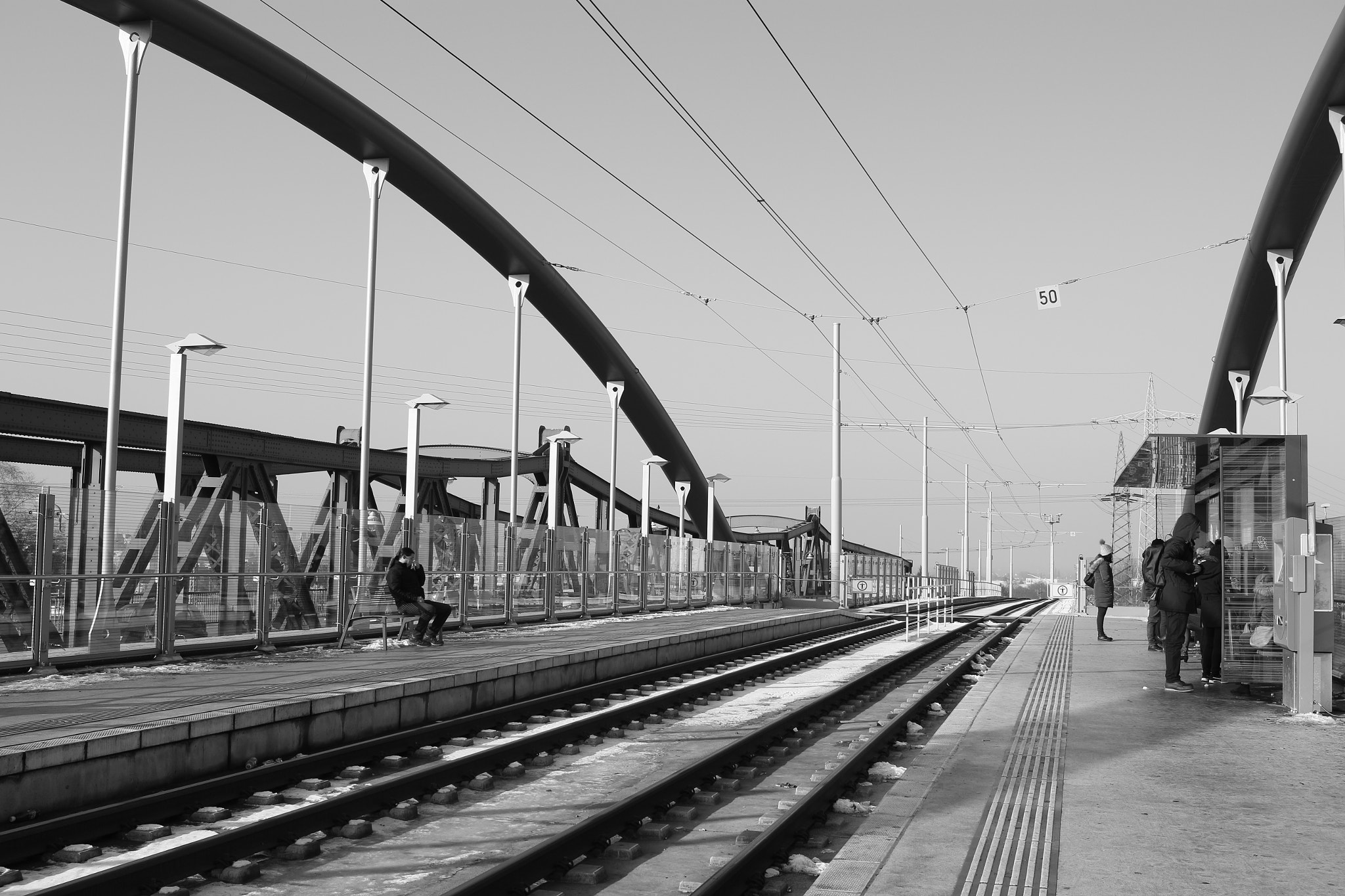 Canon EF-S 24mm F2.8 STM sample photo. Waiting for tram 8 photography