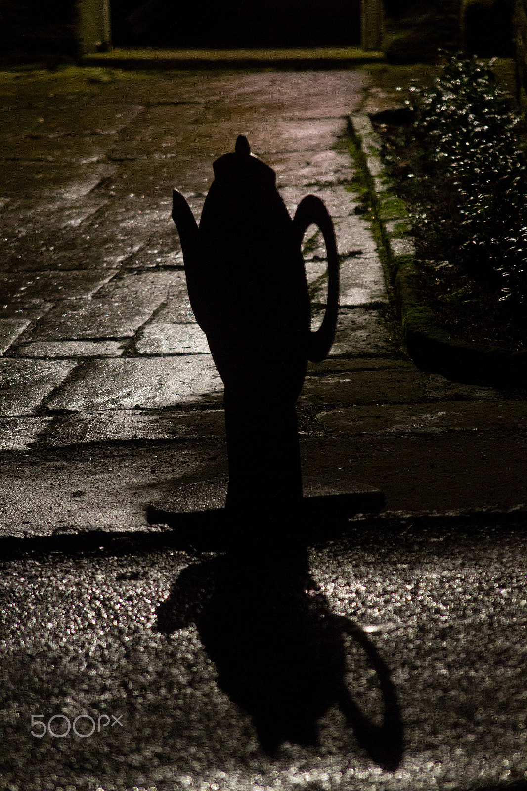 Sigma 70-200mm F2.8 EX DG OS HSM sample photo. Teapot sign silhouette photography