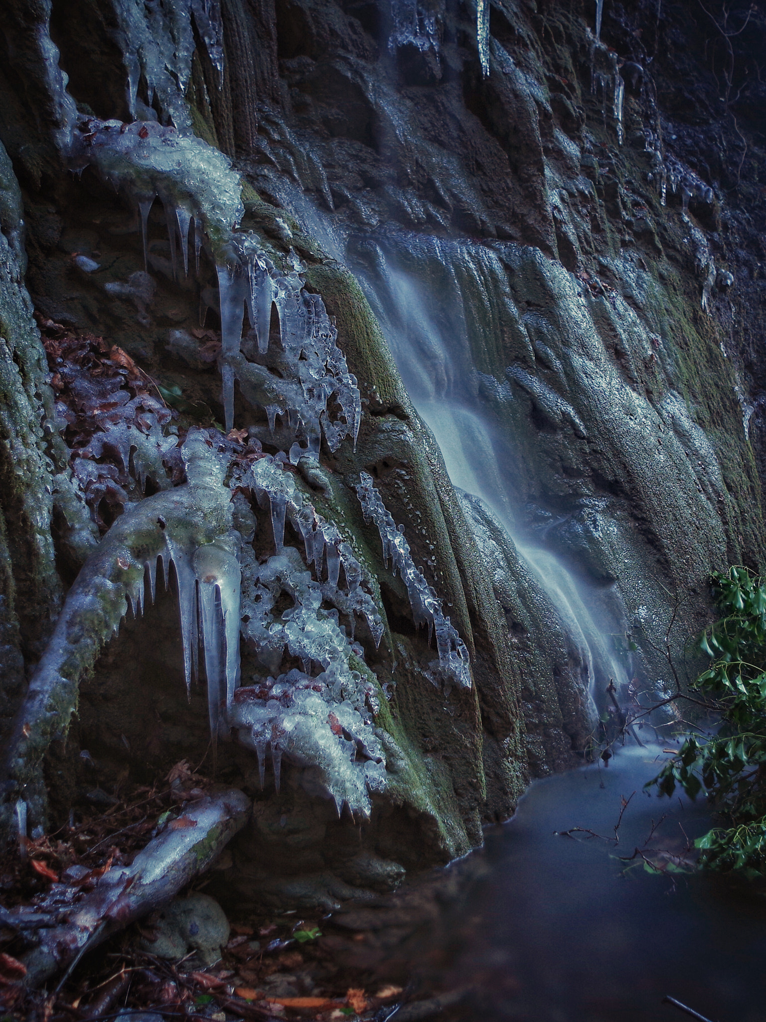 Pentax K-S1 sample photo. Frozen waterfall photography