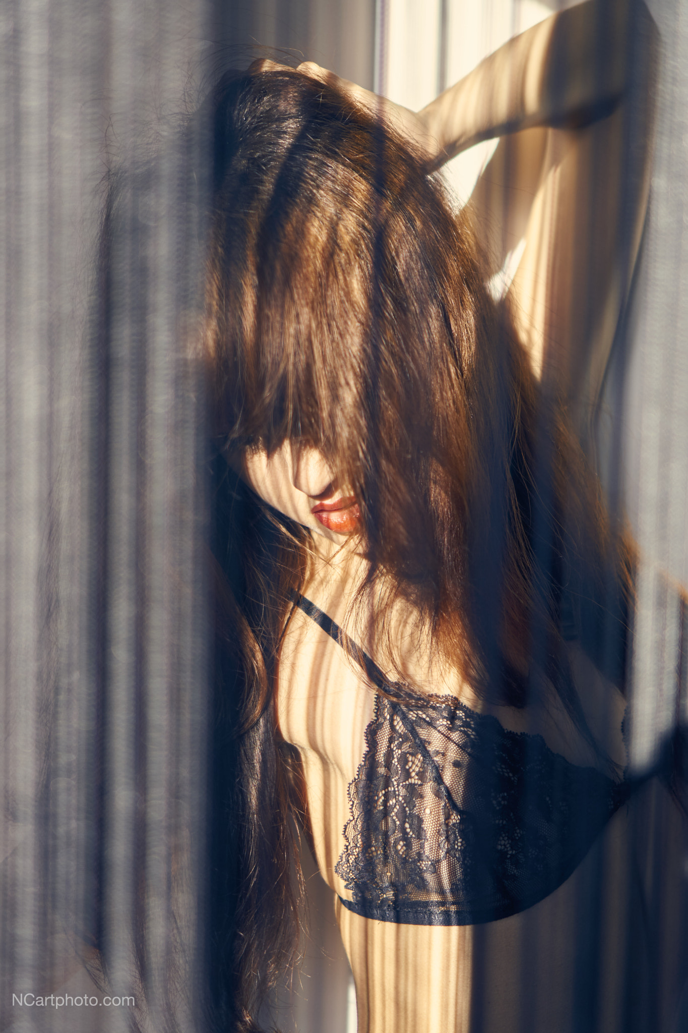 Sony E 35mm F1.8 OSS sample photo. Mia & curtains 3 photography