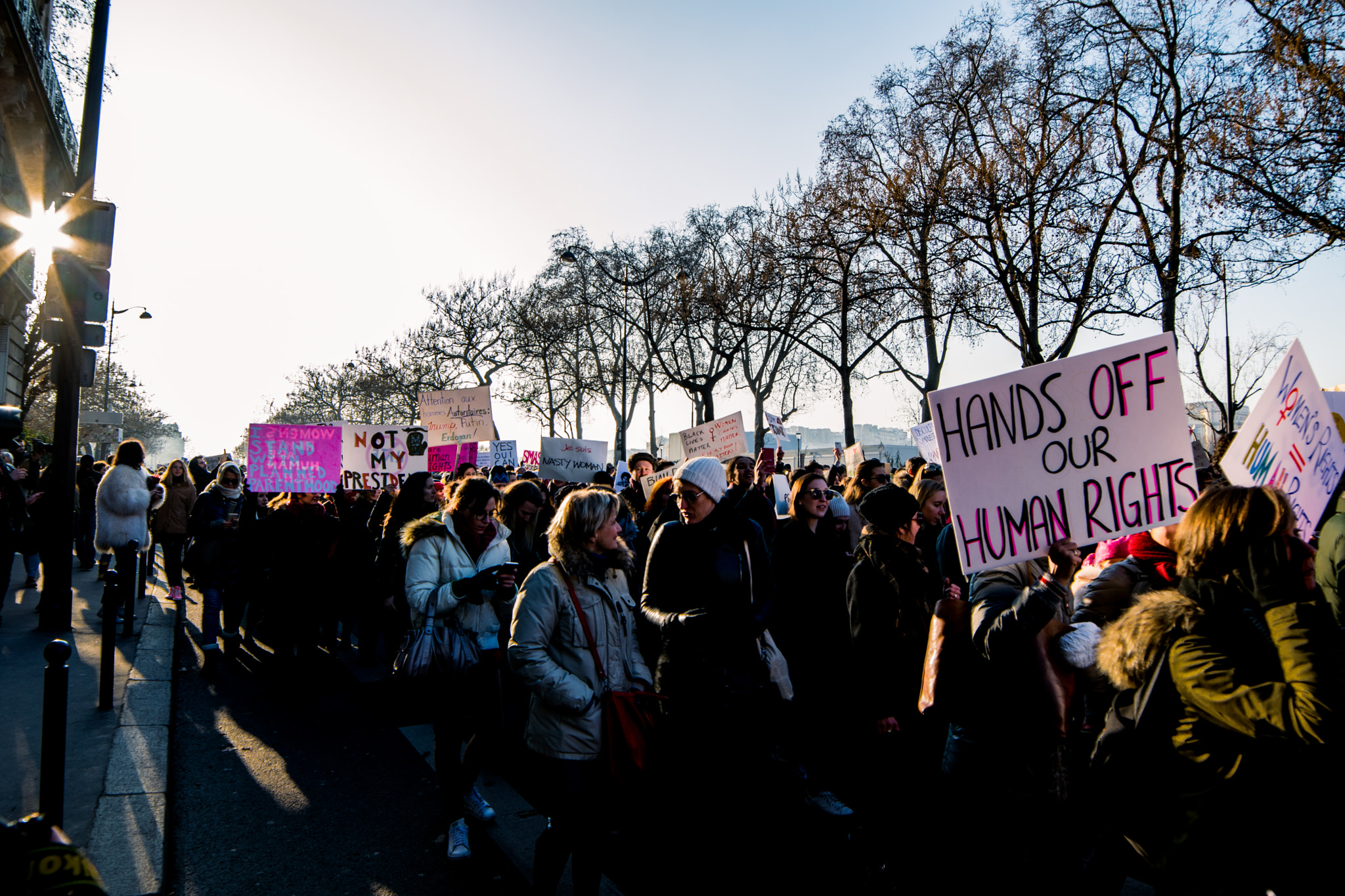 Samyang 14mm F2.8 ED AS IF UMC sample photo. Women's march in paris photography
