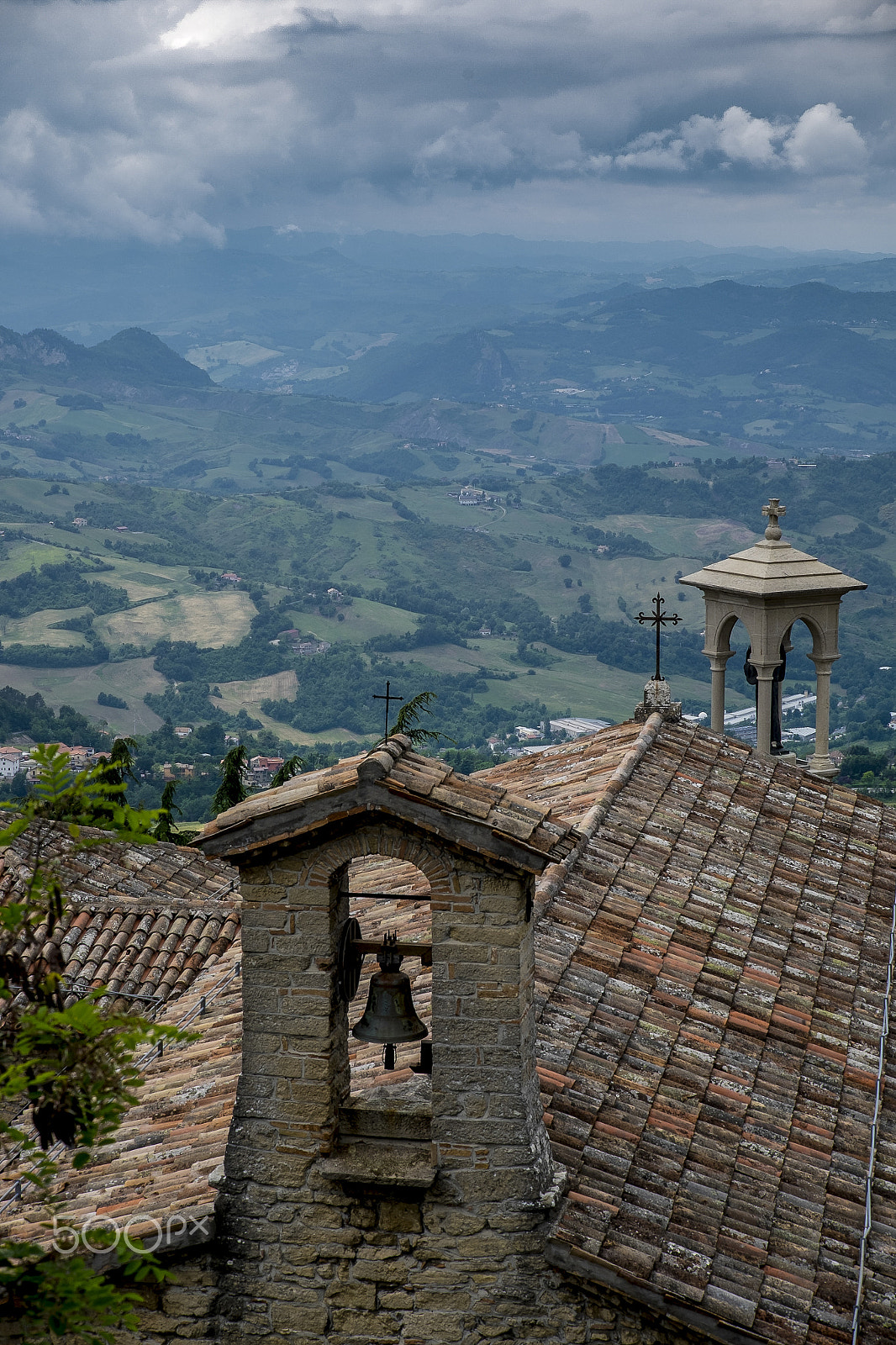 Fujifilm X-T1 + Fujifilm XC 50-230mm F4.5-6.7 OIS sample photo. Bell tower in san marino photography