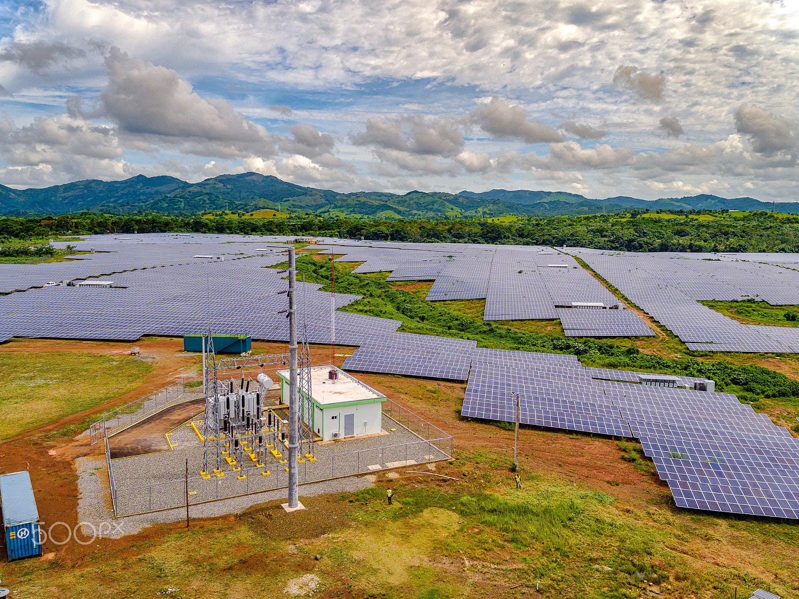 DJI FC550 sample photo. Solar power plant photography