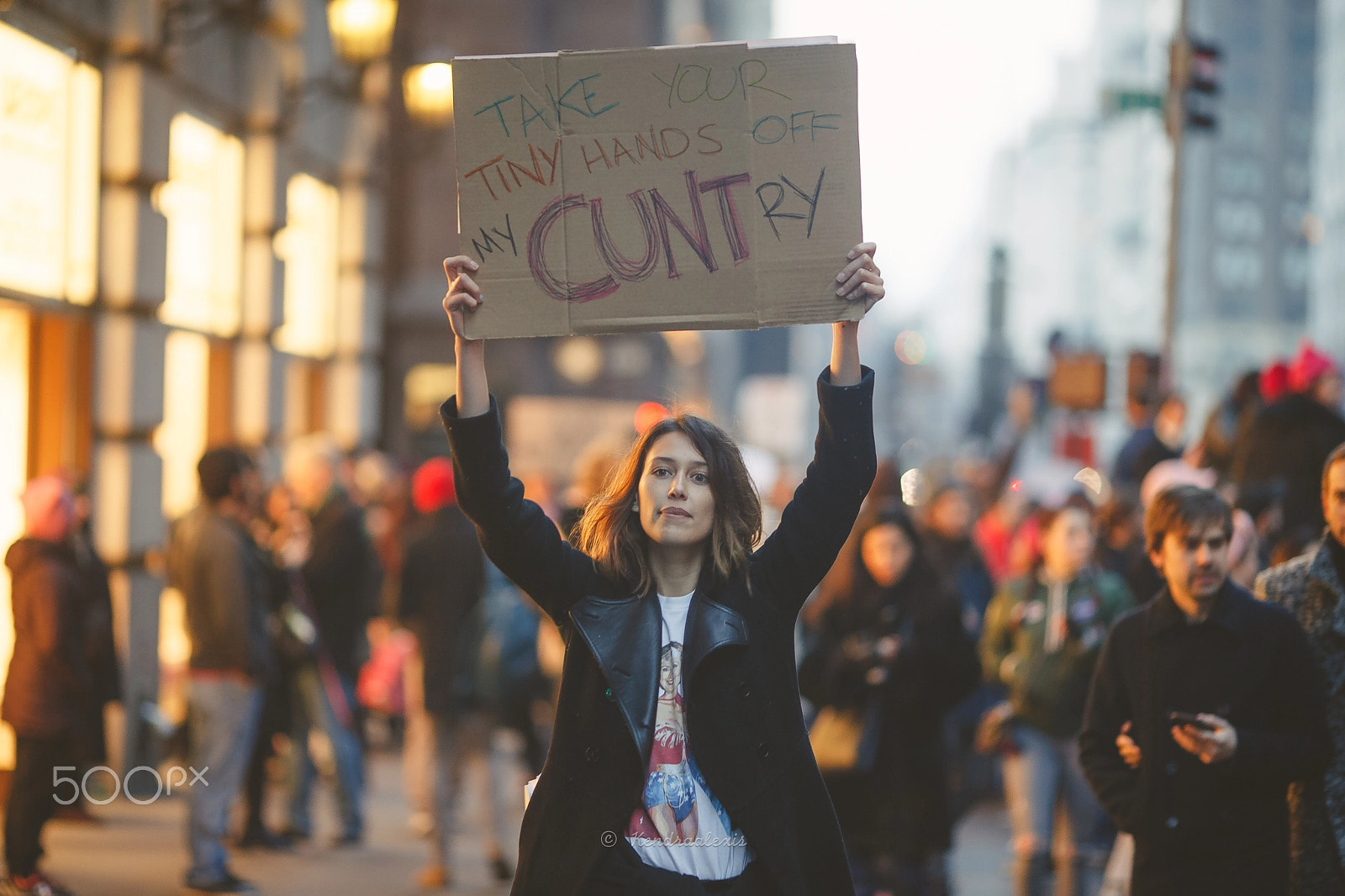 Canon EOS-1D X + Canon EF 135mm F2L USM sample photo. Women's march on nyc photography