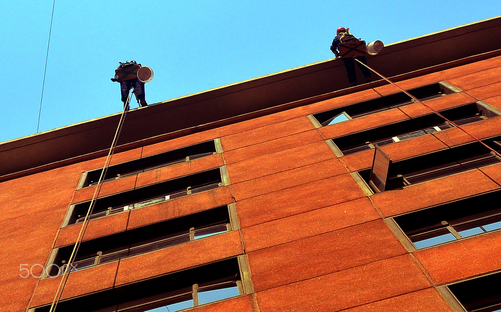 Nikon 1 S1 sample photo. Cleaning windows with style photography