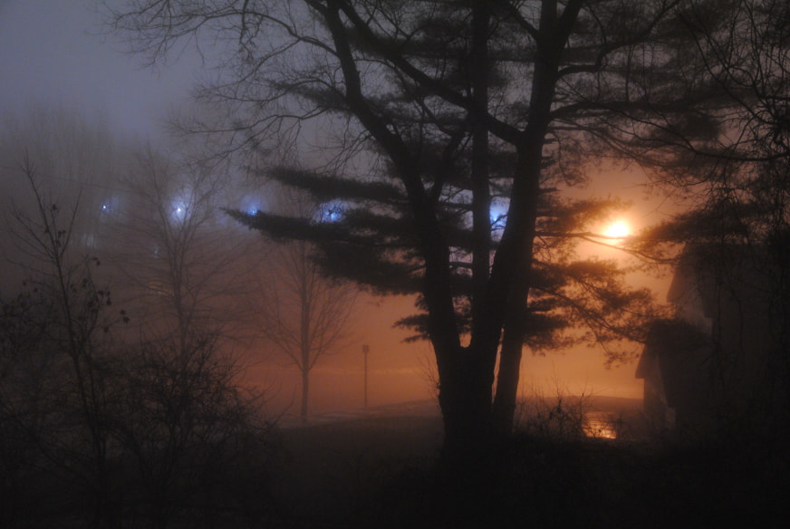 Nikon D3000 sample photo. A foggy night paints itself photography
