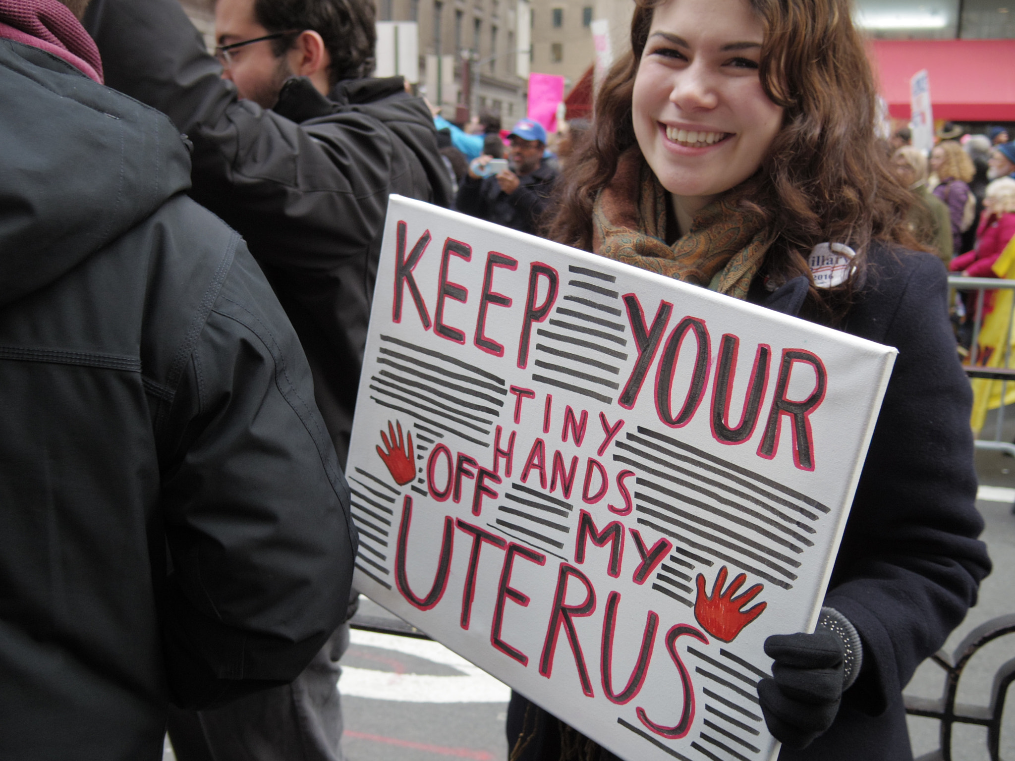 Pentax Q-S1 sample photo. Women's march nyc photography