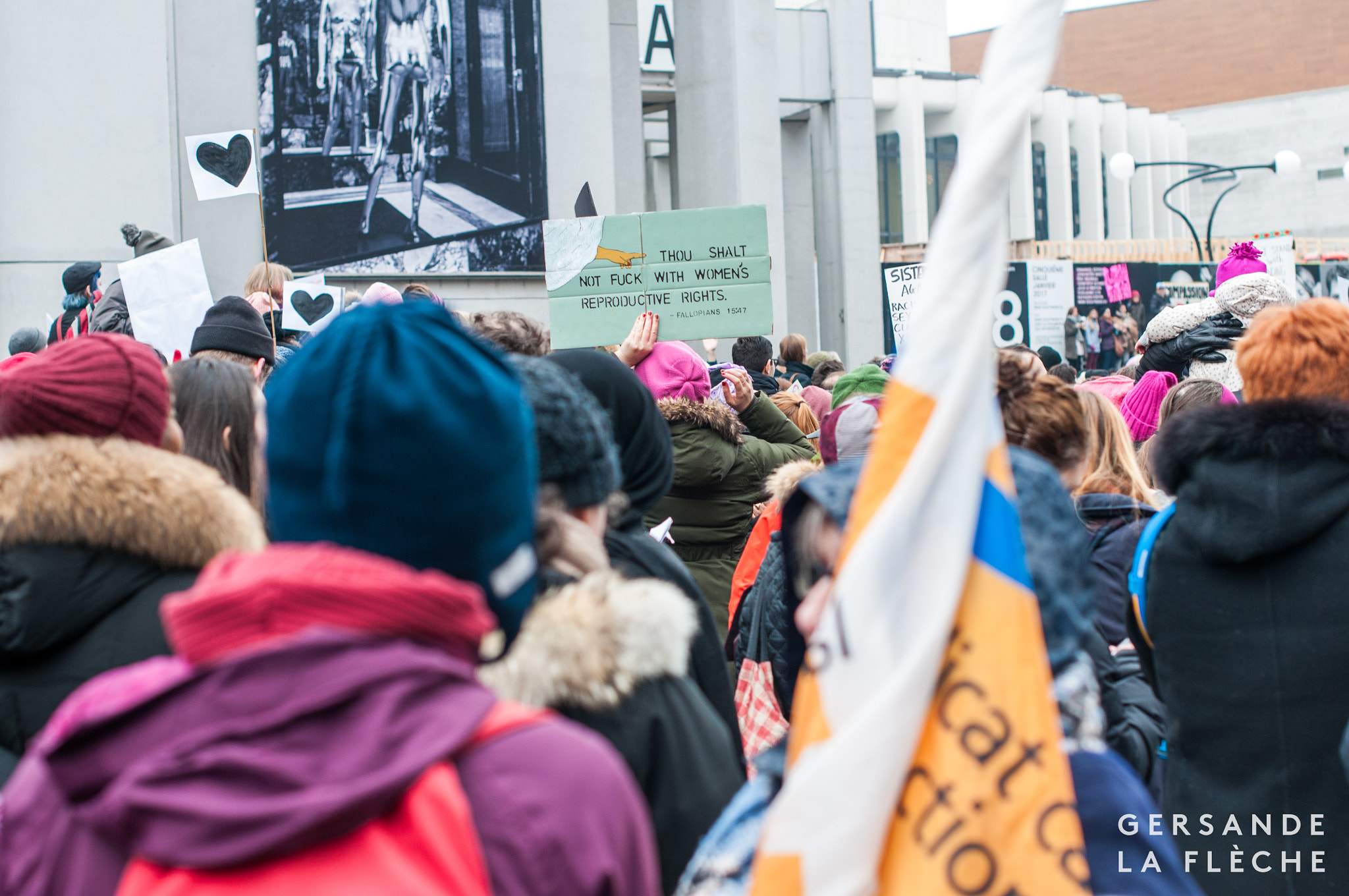 Nikon D300S + Nikon AF-S Nikkor 50mm F1.4G sample photo. Manif des femmes 2017 — montréal, 21 janvier 2016—1 photography