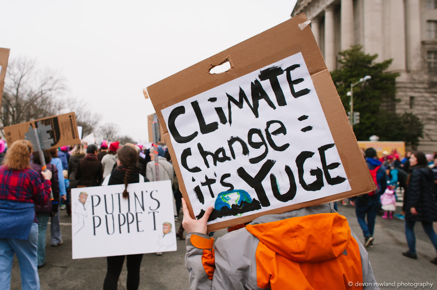 Nikon D700 + Sigma 24mm F1.8 EX DG Aspherical Macro sample photo. Women's march dc 1.21.2017 - devon rowland photography photography