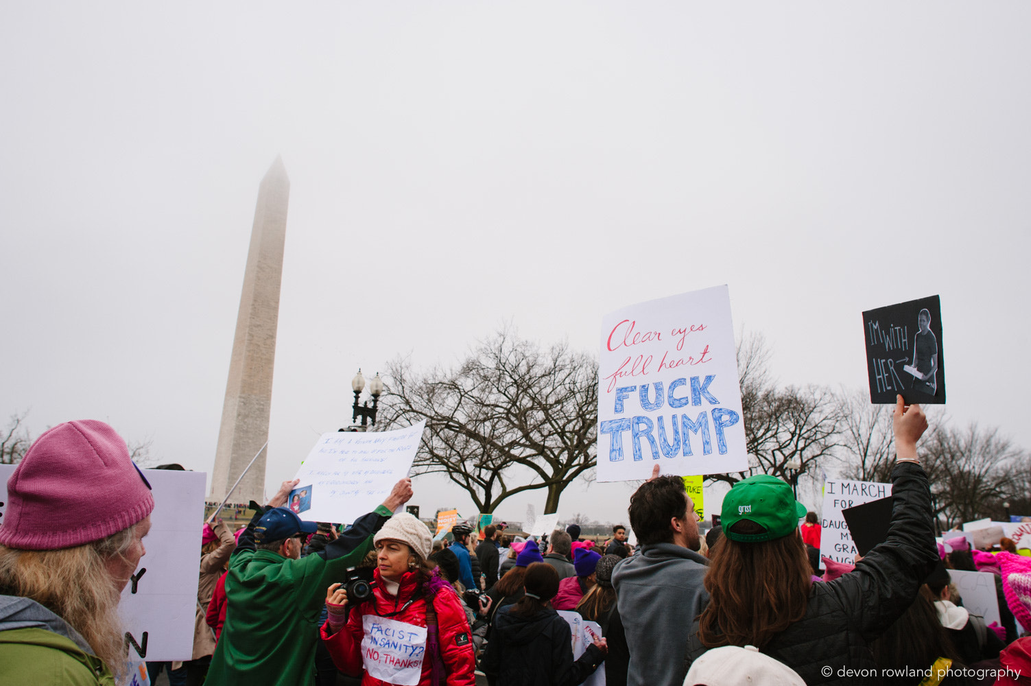 Nikon D700 + Sigma 24mm F1.8 EX DG Aspherical Macro sample photo. Women's march dc 1.21.2017 - devon rowland photography photography