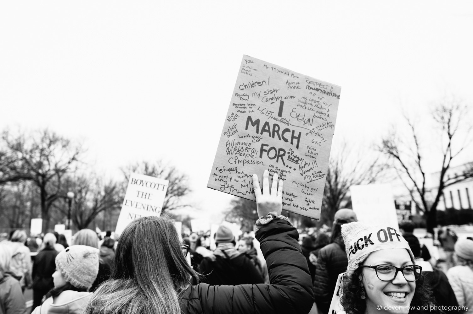 Nikon D700 + Sigma 24mm F1.8 EX DG Aspherical Macro sample photo. Women's march dc 1.21.2017 - devon rowland photography photography