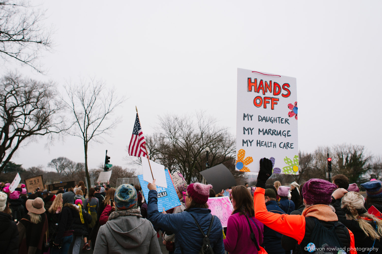 Nikon D700 + Sigma 24mm F1.8 EX DG Aspherical Macro sample photo. Women's march dc 1.21.2017 - devon rowland photography photography