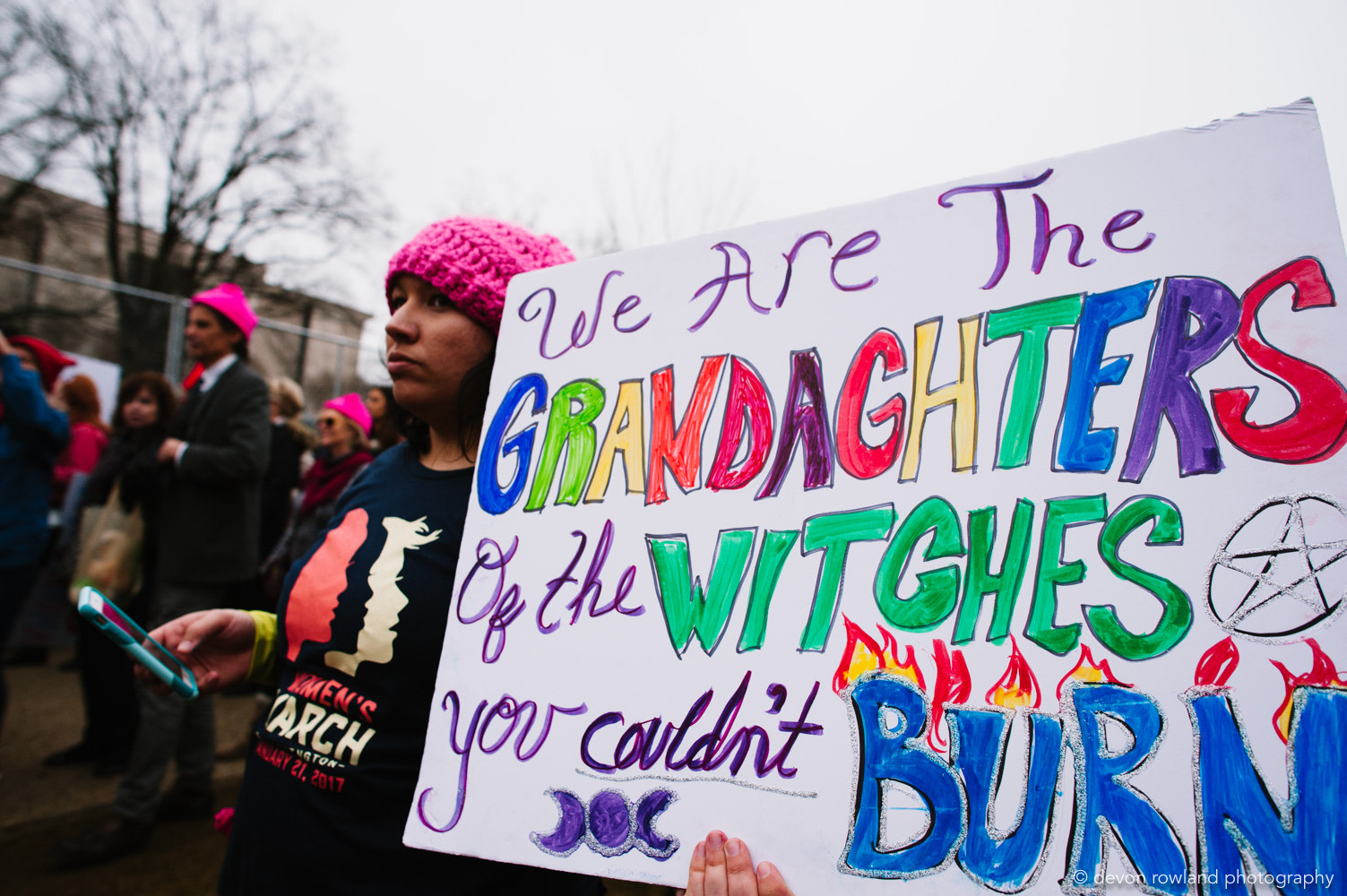 Nikon D700 + Sigma 24mm F1.8 EX DG Aspherical Macro sample photo. Women's march dc 1.21.2017 - devon rowland photography photography