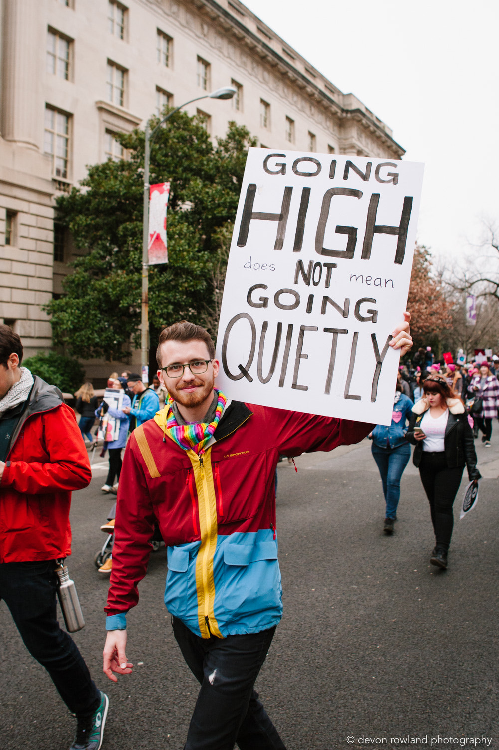 Nikon D700 + Sigma 24mm F1.8 EX DG Aspherical Macro sample photo. Women's march dc 1.21.2017 - devon rowland photography photography