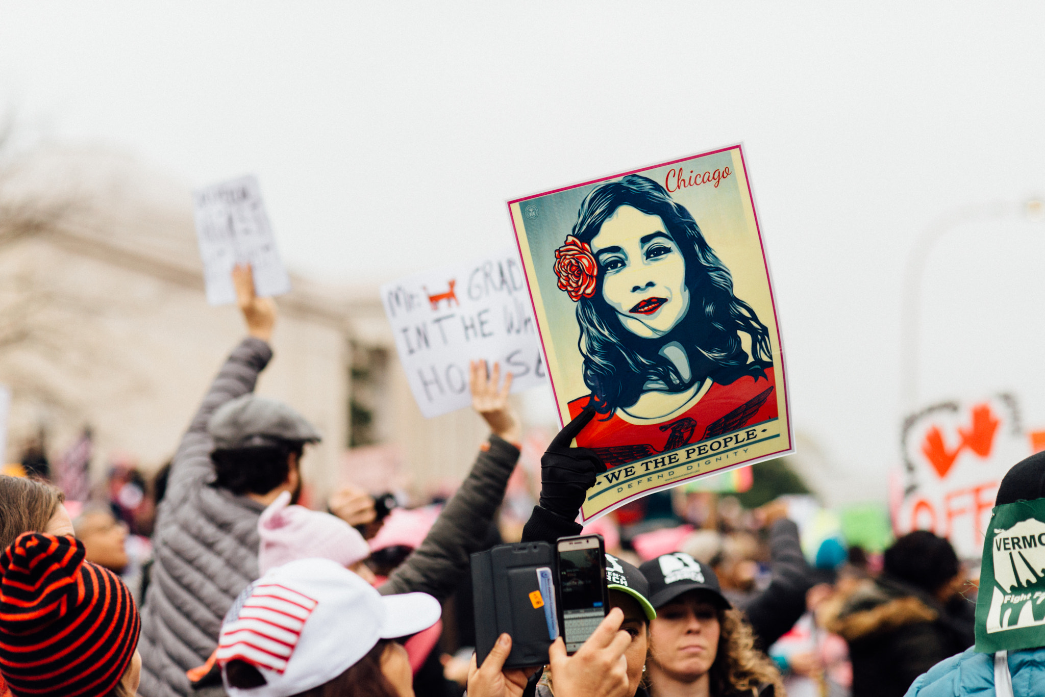 Nikon D600 + AF Nikkor 85mm f/1.8 sample photo. Women's march photography