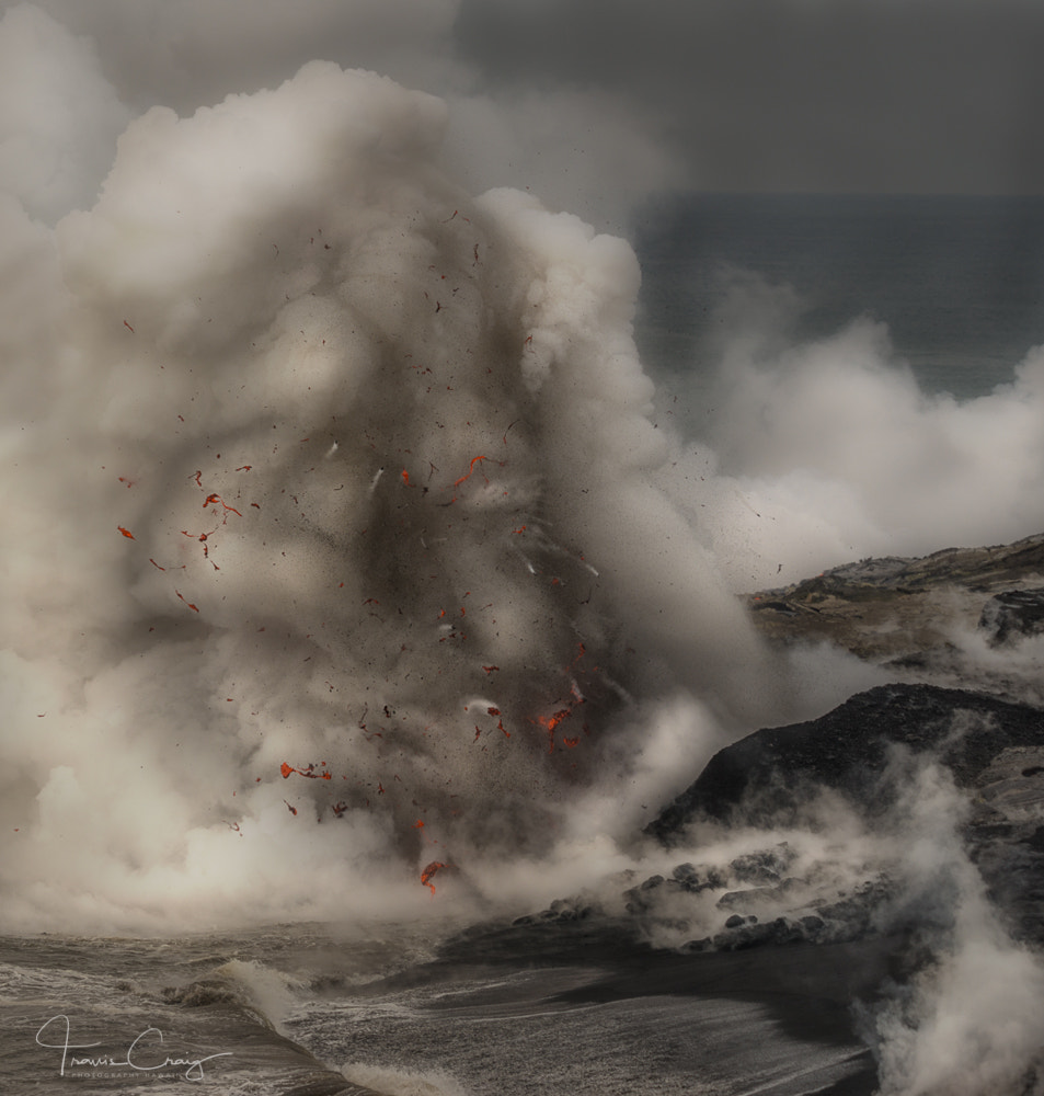 Nikon D800 sample photo. Shoreline explosion along the coast of a kamokuna  ... photography