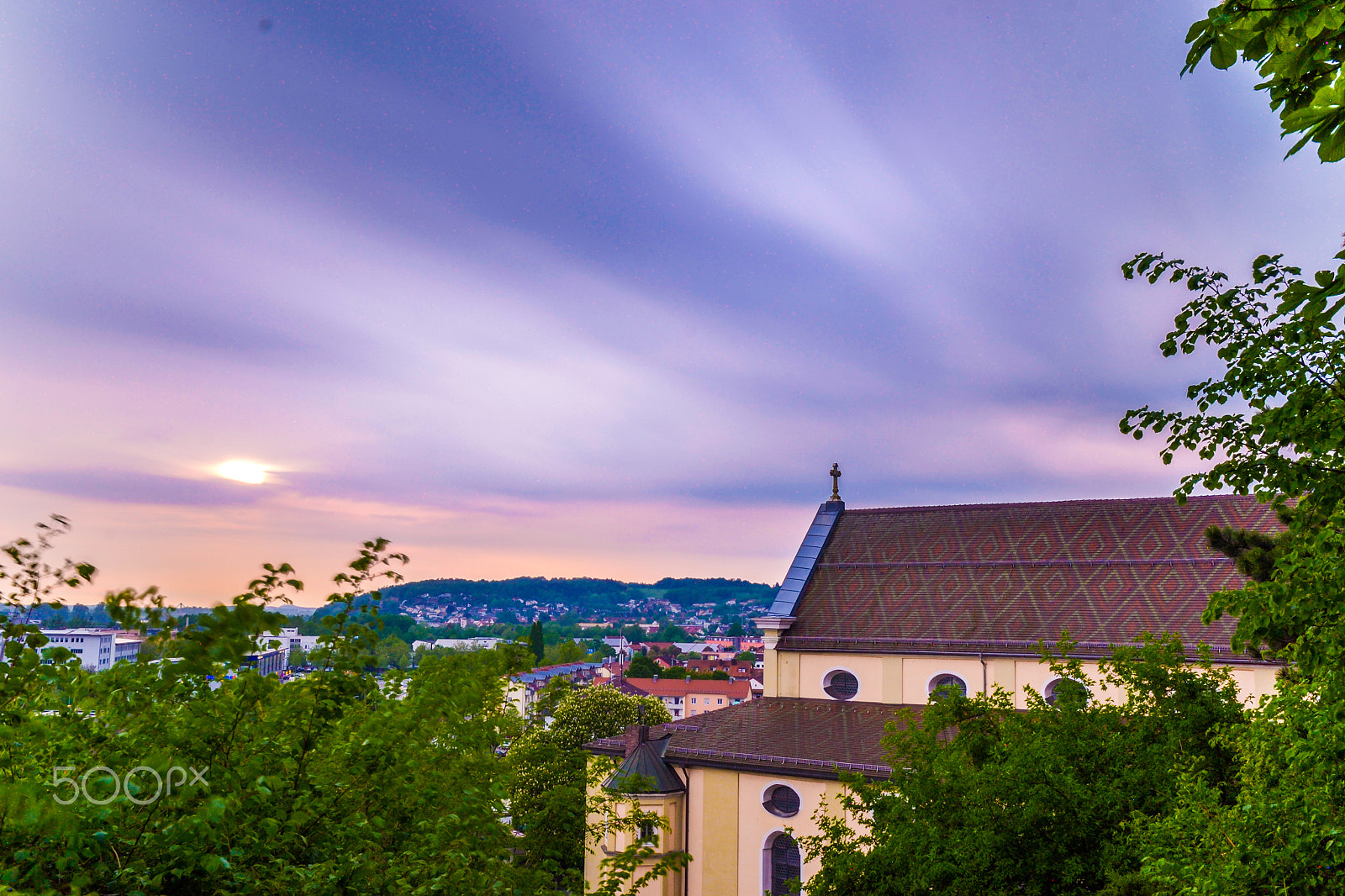 Sigma 17-50mm F2.8 EX DC OS HSM sample photo. The violet sunset above city photography