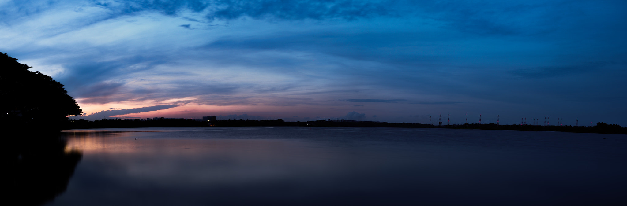 Olympus PEN-F + OLYMPUS M.25mm F1.2 sample photo. Sunrise at kranji dam, singapore photography