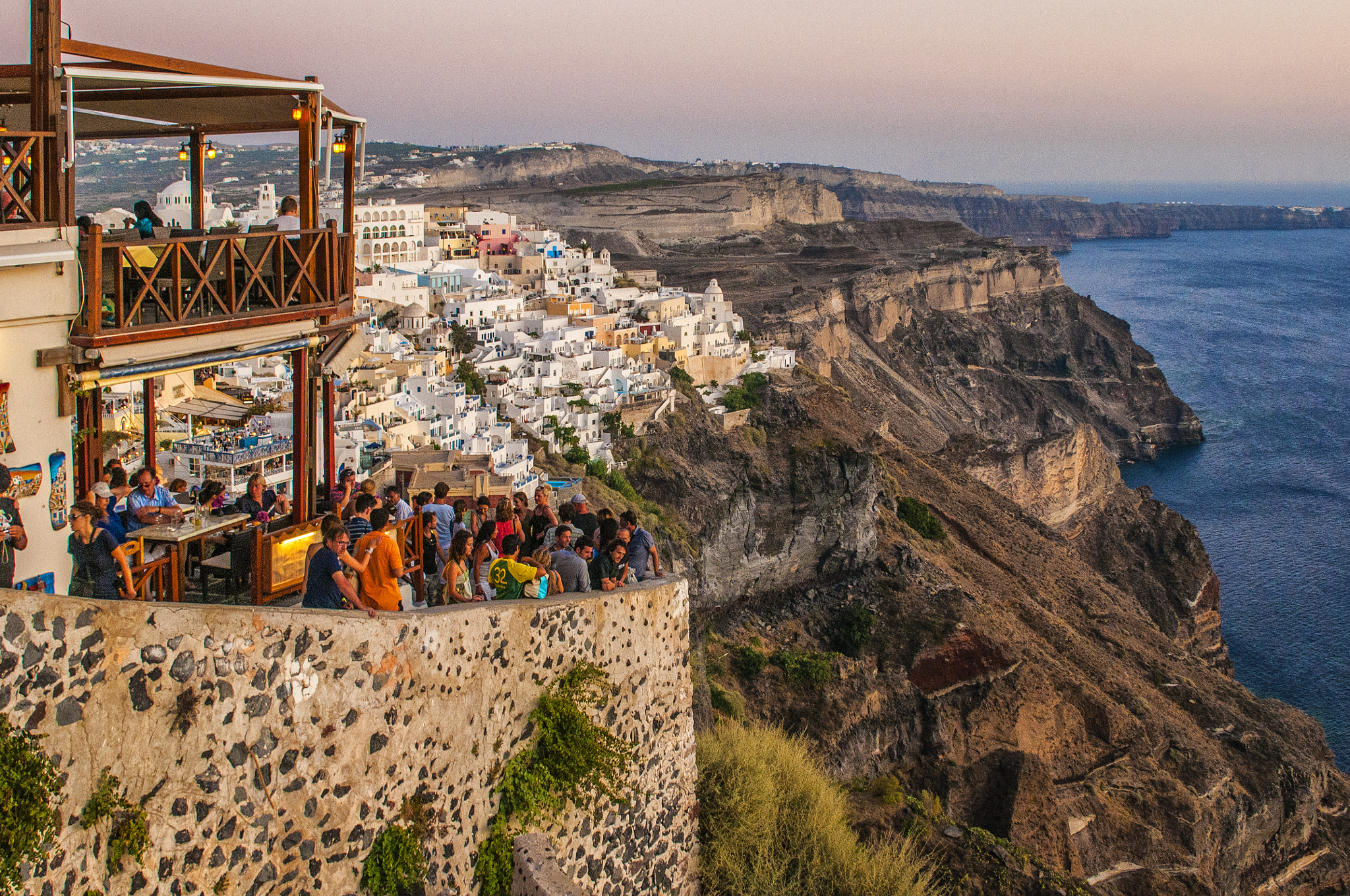 Nikon D300 + Nikon AF-S Nikkor 28-70mm F2.8 ED-IF sample photo. Greece. santorini.sunset on fira photography