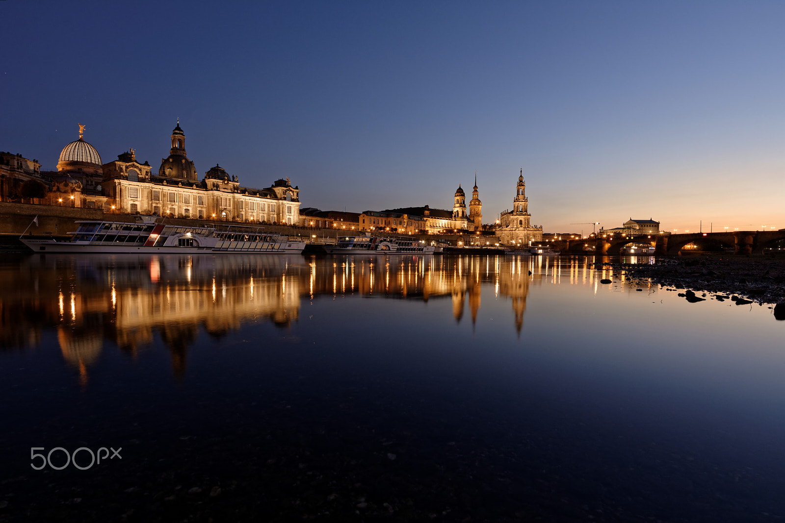 Nikon D7100 + Sigma 12-24mm F4.5-5.6 II DG HSM sample photo. Blue hour on dresden photography