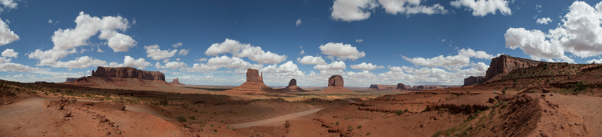 Canon EOS-1Ds sample photo. Panoramic monument valley photography