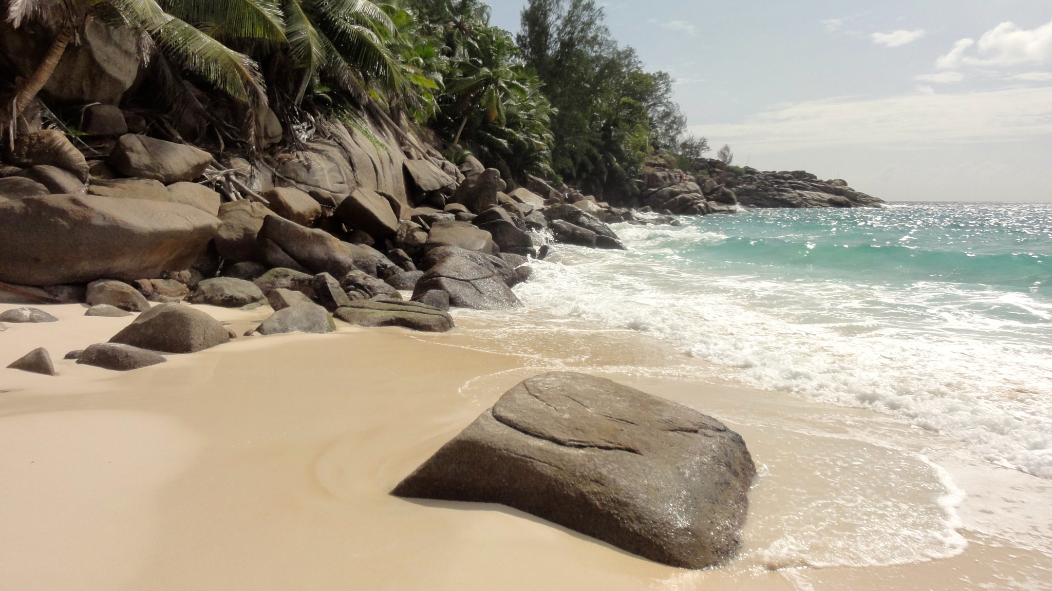 Sony DSC-HX5V sample photo. Beach on mahe, seychelles photography