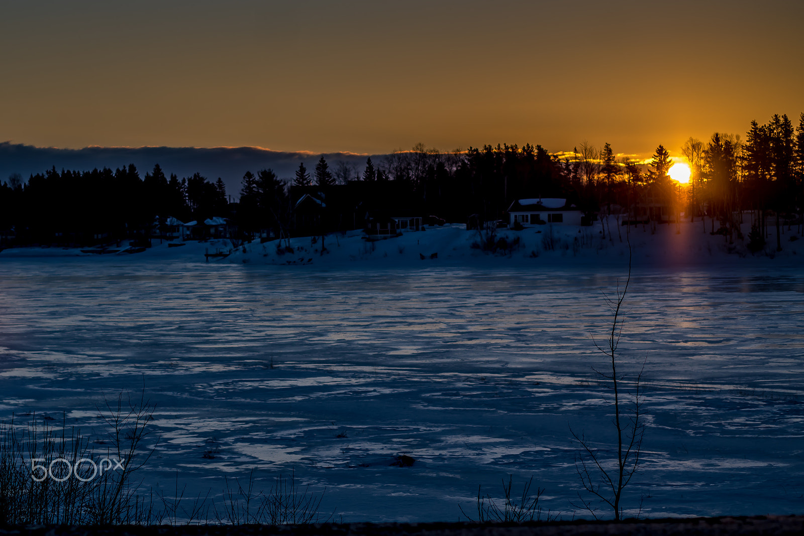 Pentax K-S1 sample photo. Sunrise winter river photography