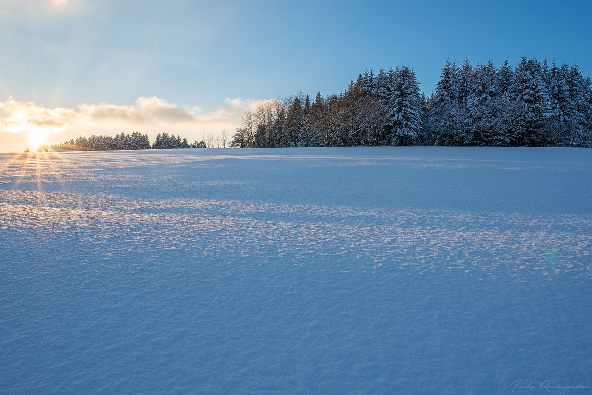 Nikon AF-S Nikkor 24mm F1.8G ED sample photo. Cold winter sunset photography