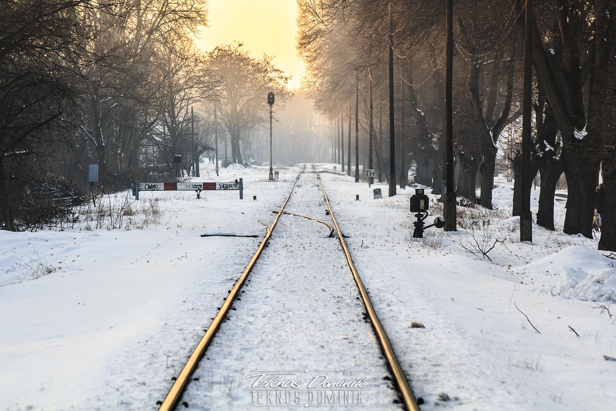 Sigma 55-200mm f/4-5.6 DC sample photo. Railway sunset photography