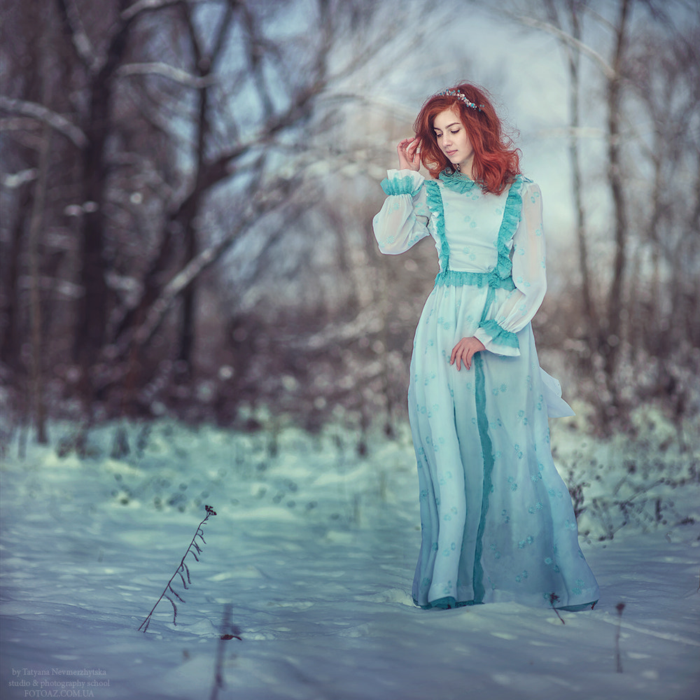 Nikon D610 + Sigma 85mm F1.4 EX DG HSM sample photo. Winter fairy photography