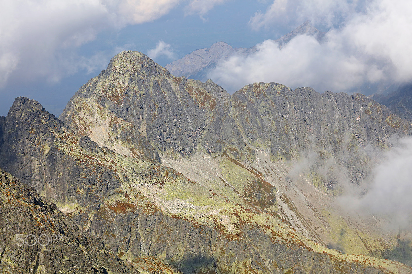 Canon EOS 5DS sample photo. Mountain range view under low cloudy sky photography