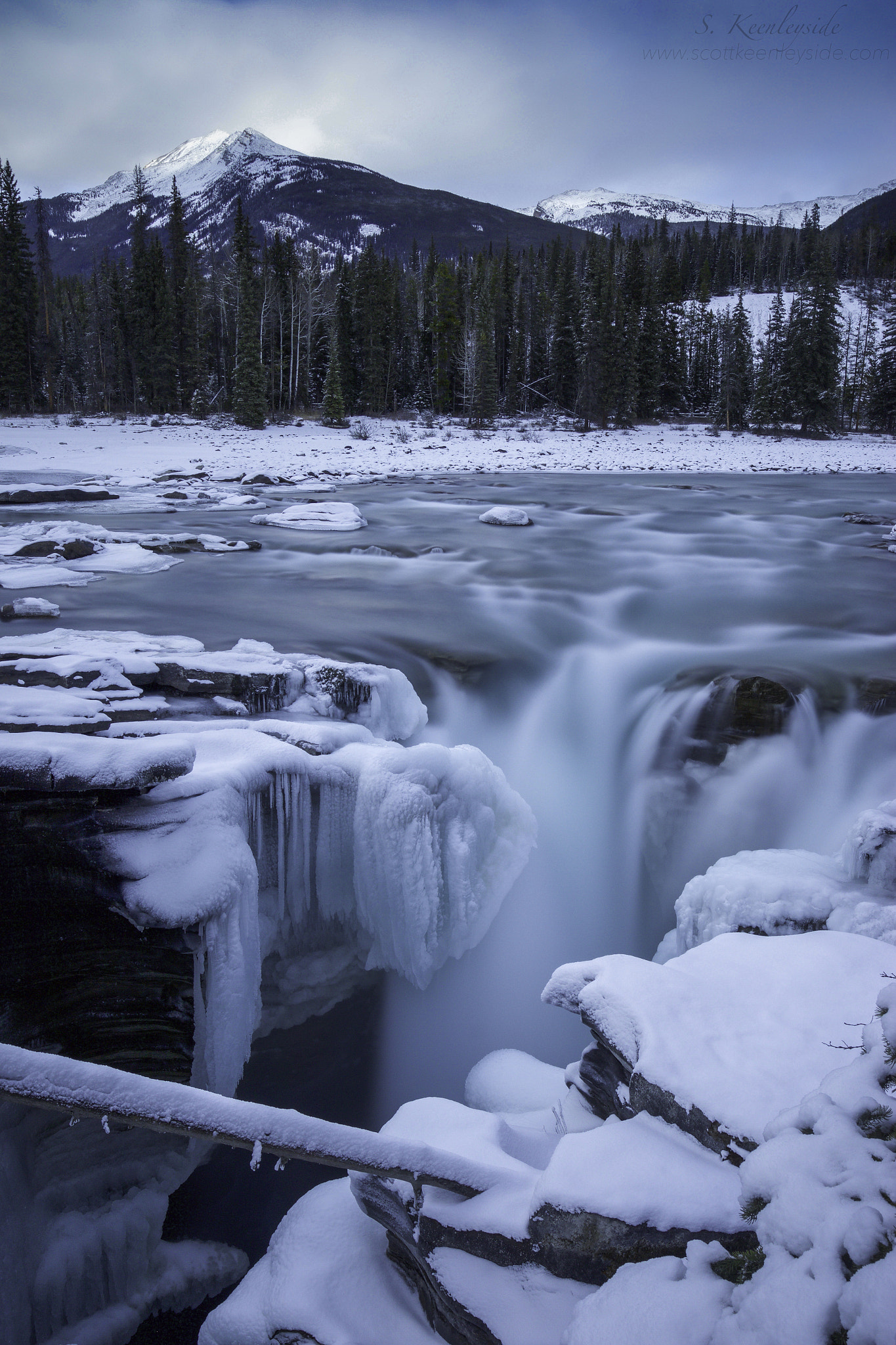 Canon EOS 70D sample photo. Athabasca falls on a winters day photography