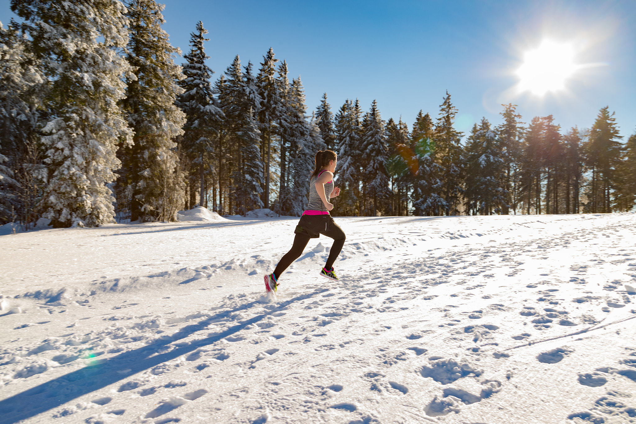 Canon EOS-1D X Mark II sample photo. Run an snow photography