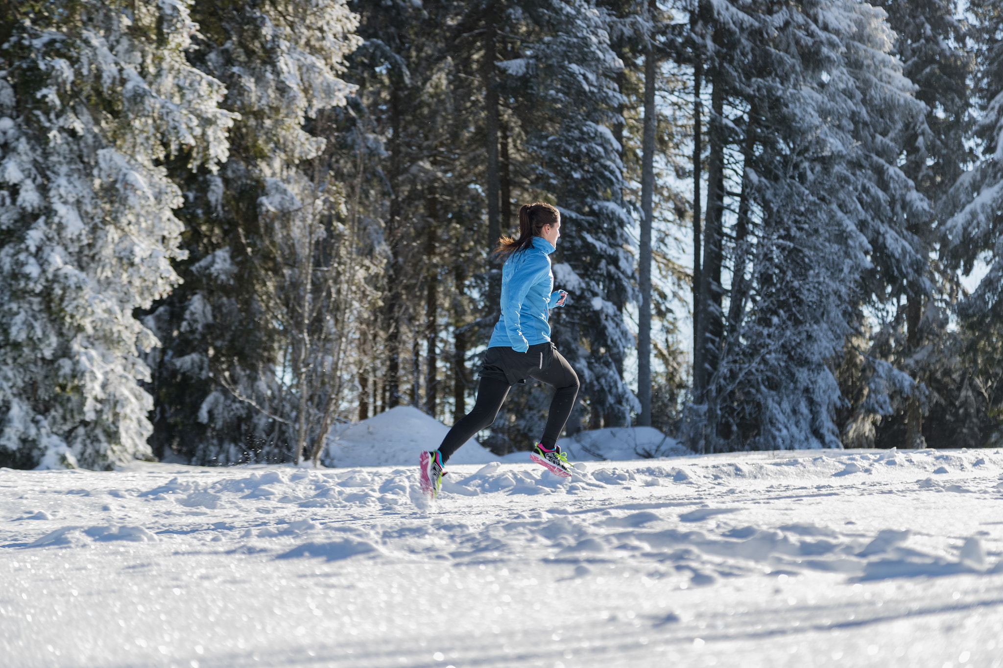 Canon EOS-1D X Mark II sample photo. Run an snow photography