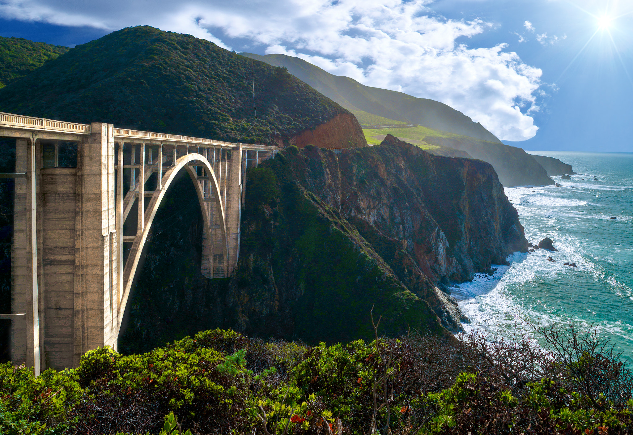 HD Pentax-DA645 28-45mm F4.5ED AW SR sample photo. Bixby bridge - big sur photography