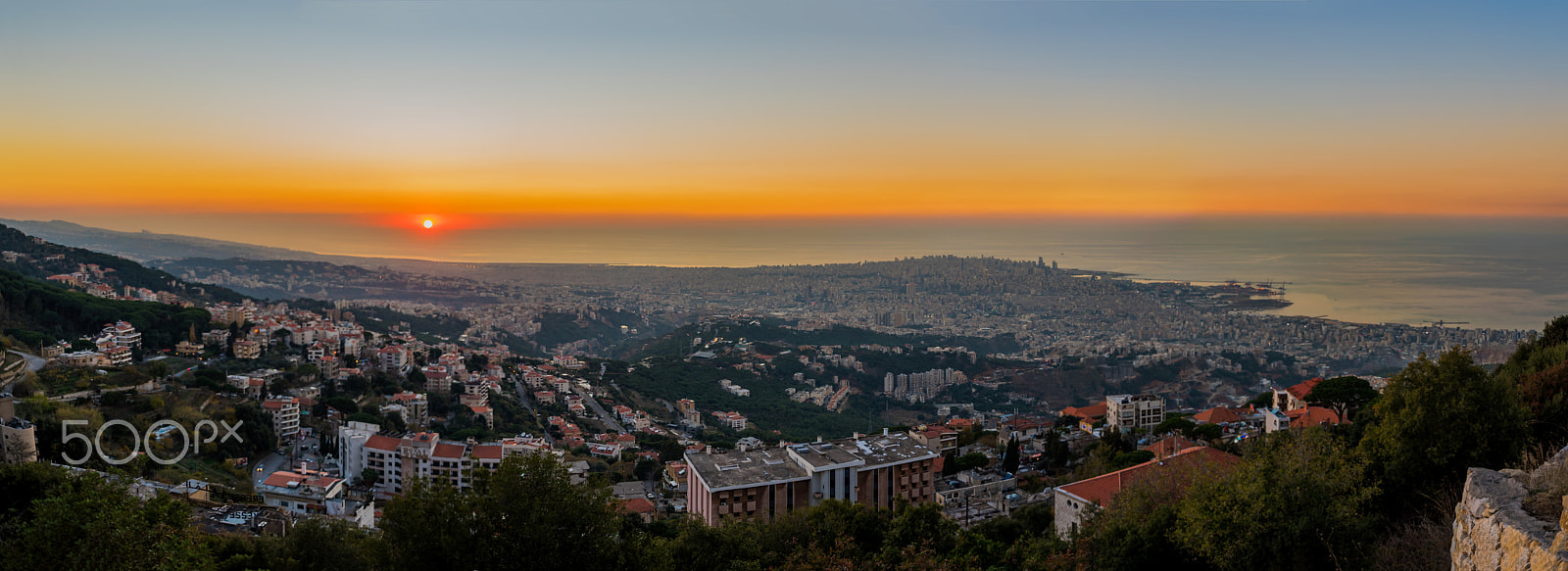 Nikon D5500 + Sigma 10-20mm F3.5 EX DC HSM sample photo. Beirut at sunset, lebanon photography