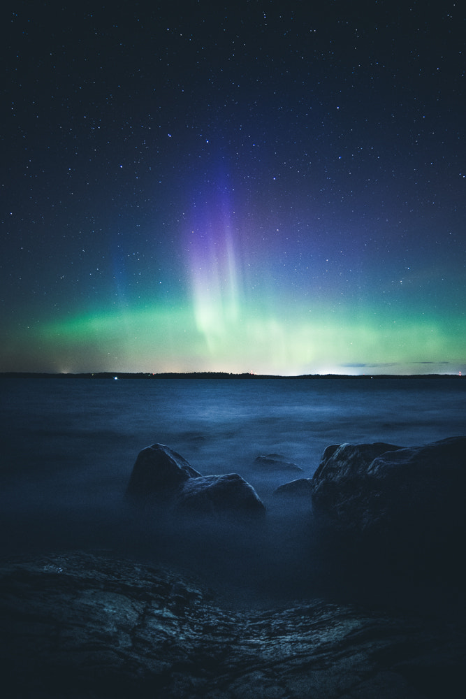Samyang 14mm F2.8 ED AS IF UMC sample photo. Aurora borealis at porkkalanniemi, kirkkonummi photography