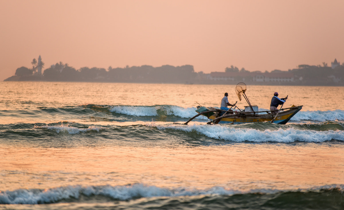Nikon D800 sample photo. Fishing boat at sunset photography