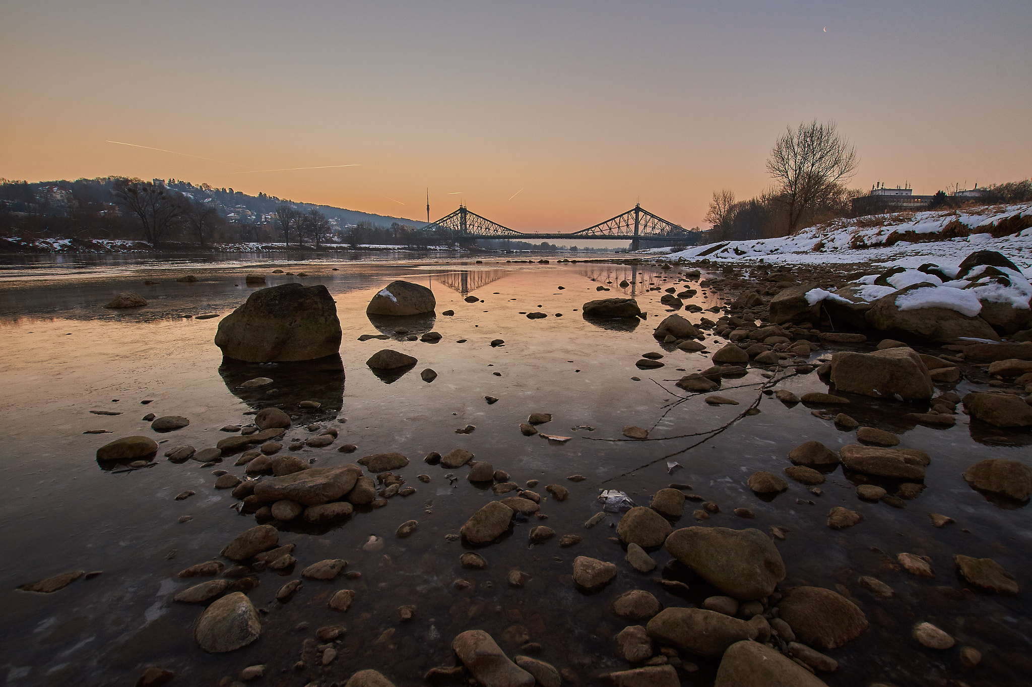 Sony SLT-A58 sample photo. Wintermorgen an der elbe photography