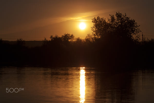 sunset over wetland by Nick Patrin on 500px.com