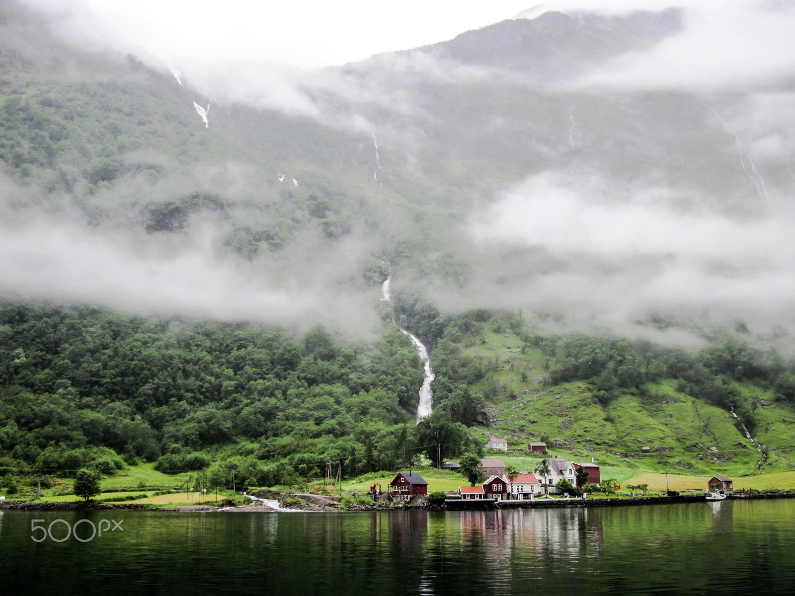 Canon PowerShot A2100 IS sample photo. Village in the fjord.norway photography