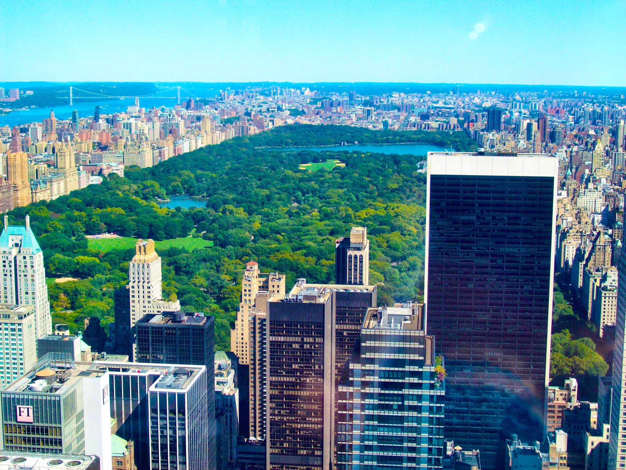Kodak EASYSHARE C813 ZOOM DIGITAL CAMERA sample photo. Central park viewed from top of rockefeller center nyc photography