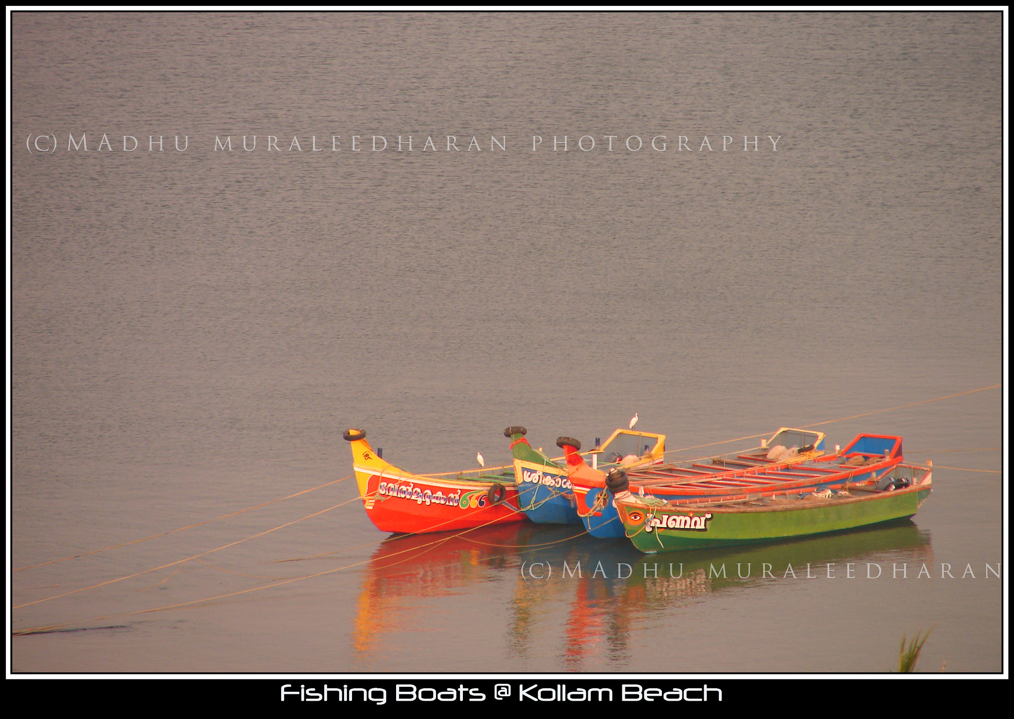 Sony DSC-H1 sample photo. Fishing boats @ kollam beach photography