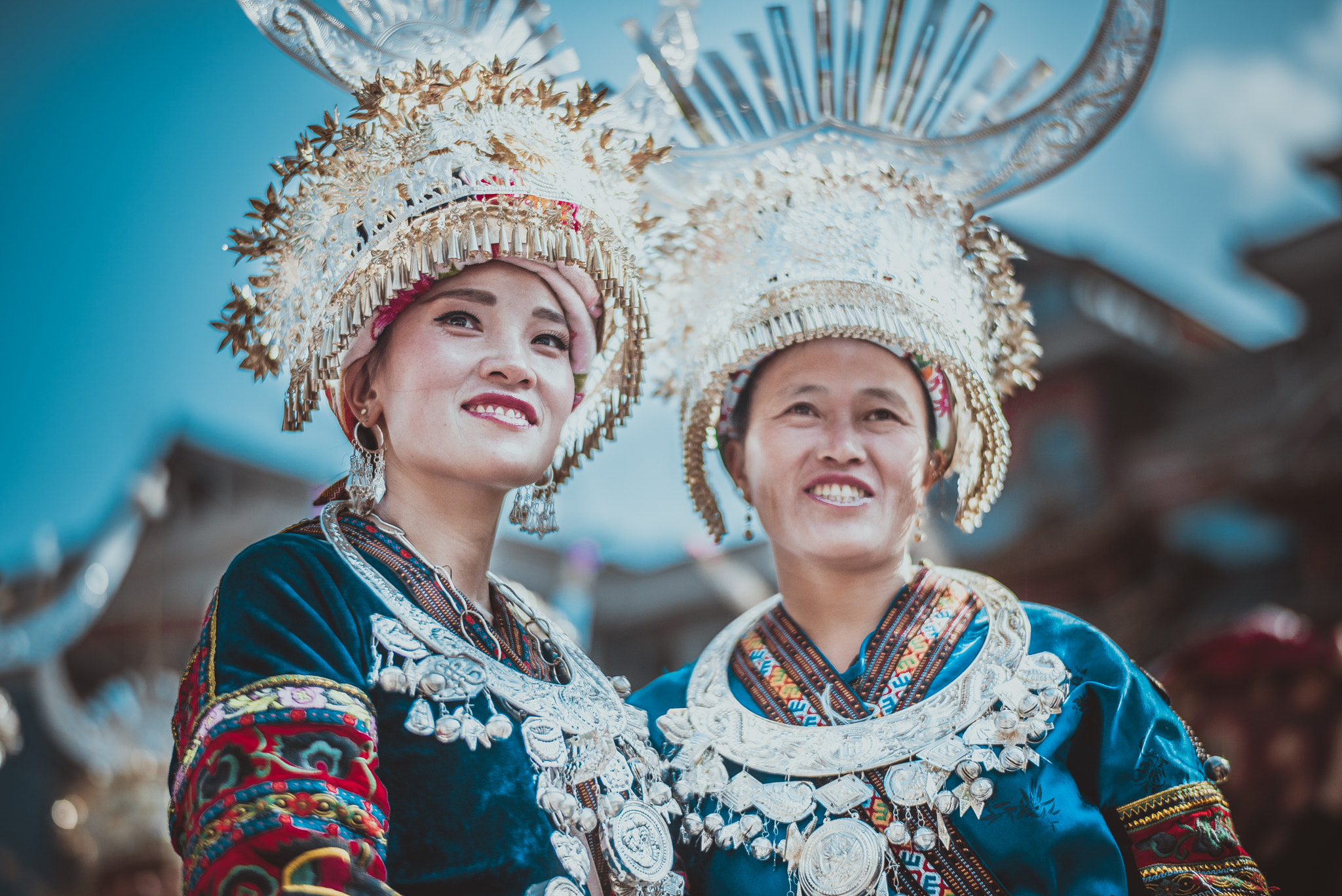 Nikon D810 + Nikon AF-S Nikkor 58mm F1.4G sample photo. Chinese miao minority new year parade photography