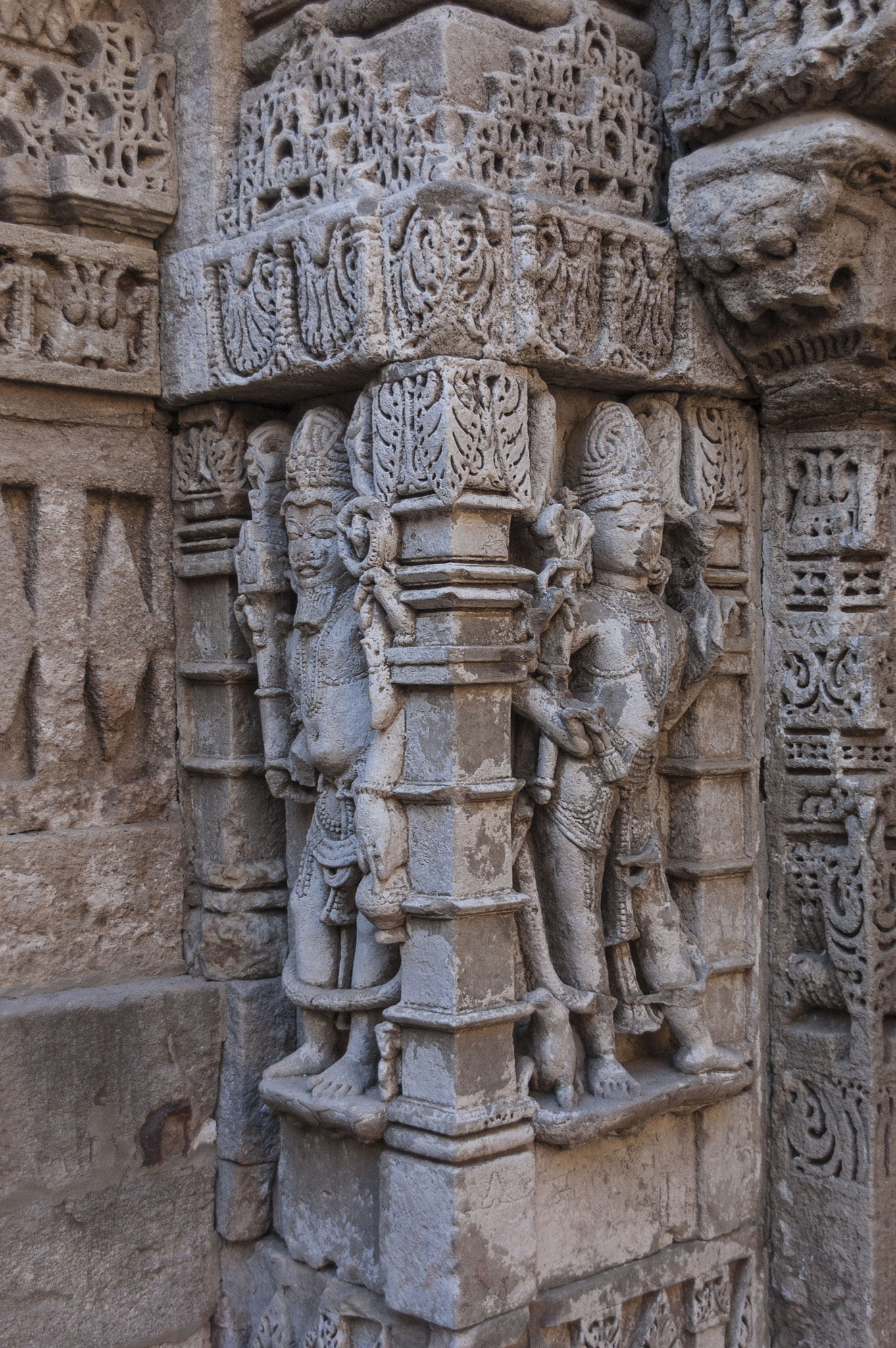 Nikon D40 sample photo. Figurines carved on the walls of the rani ki vav photography