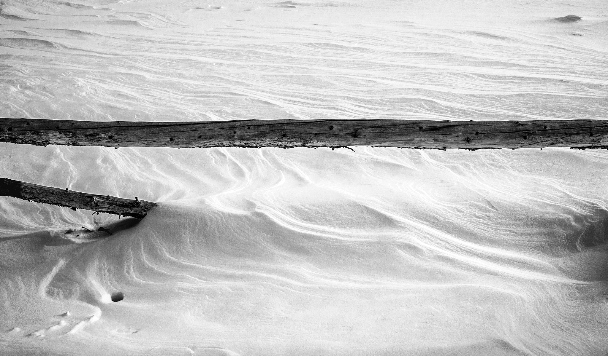 Canon EOS 5D sample photo. Snow drift black and white.psd photography