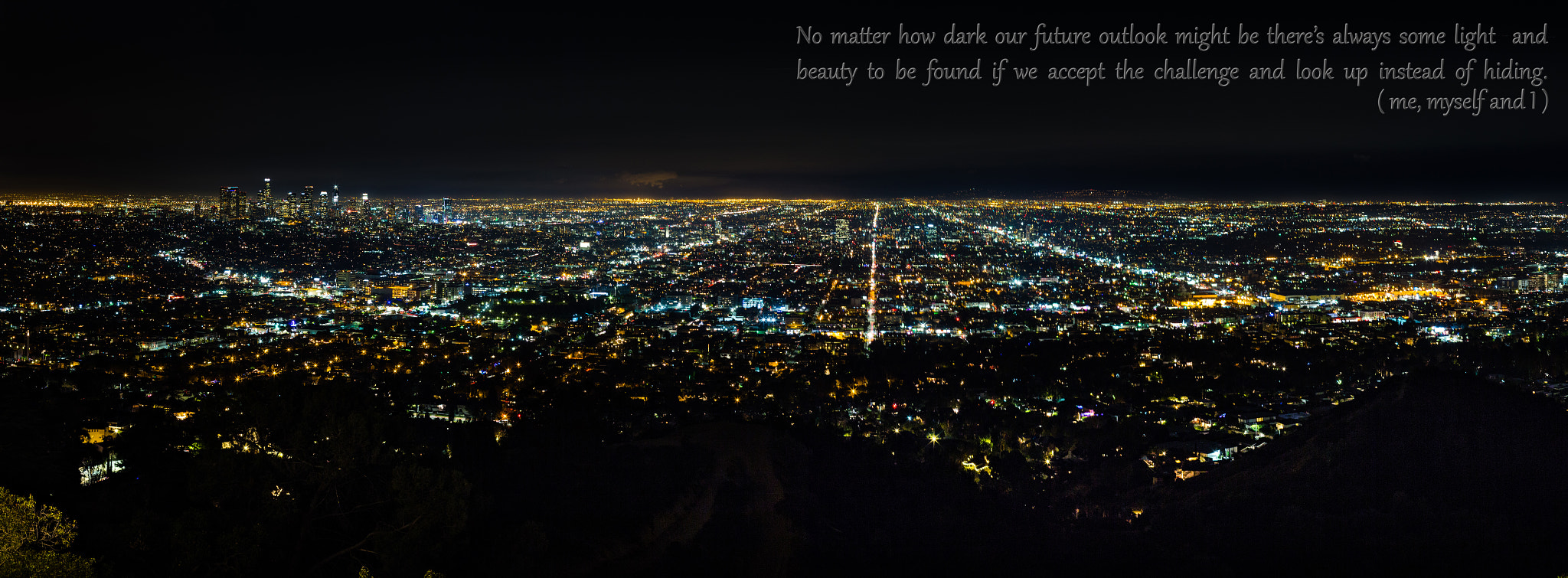 Canon EF 35mm F2 IS USM sample photo. La at night from above photography