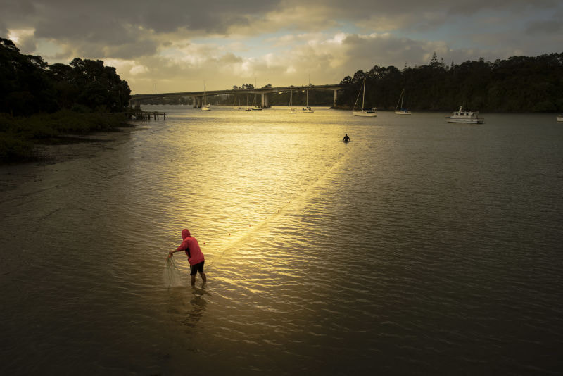 Sony a7R II + Canon EF 17-40mm F4L USM sample photo. Evening fishing man photography