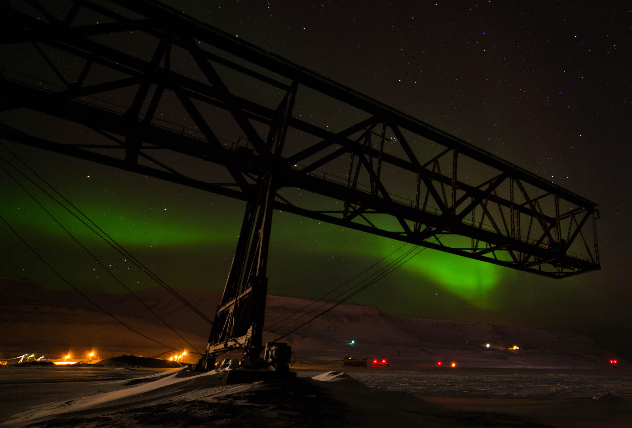Nikon D600 + Samyang 14mm F2.8 ED AS IF UMC sample photo. Northern light at the harbour photography