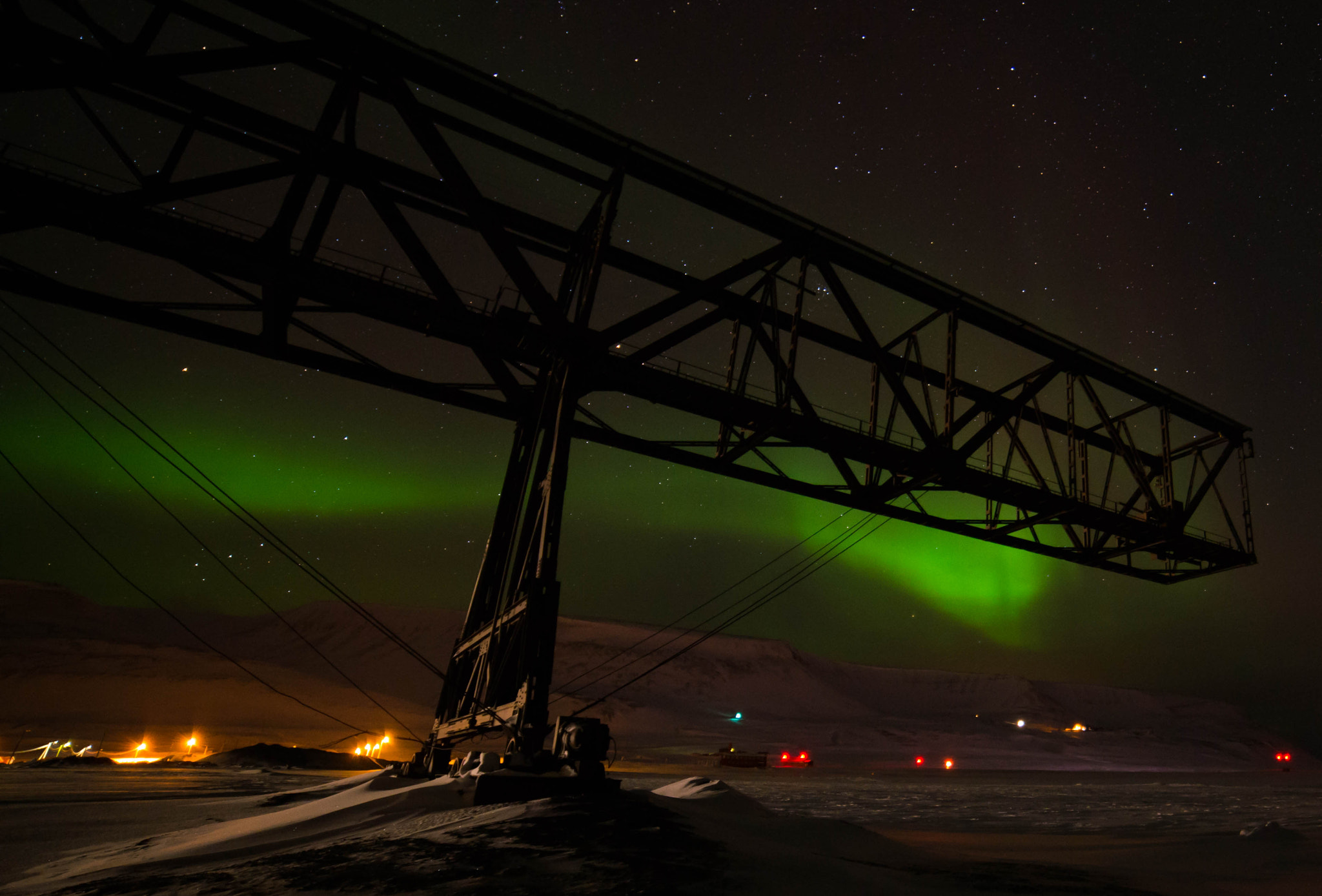 Samyang 14mm F2.8 ED AS IF UMC sample photo. Northern light at the harbour photography